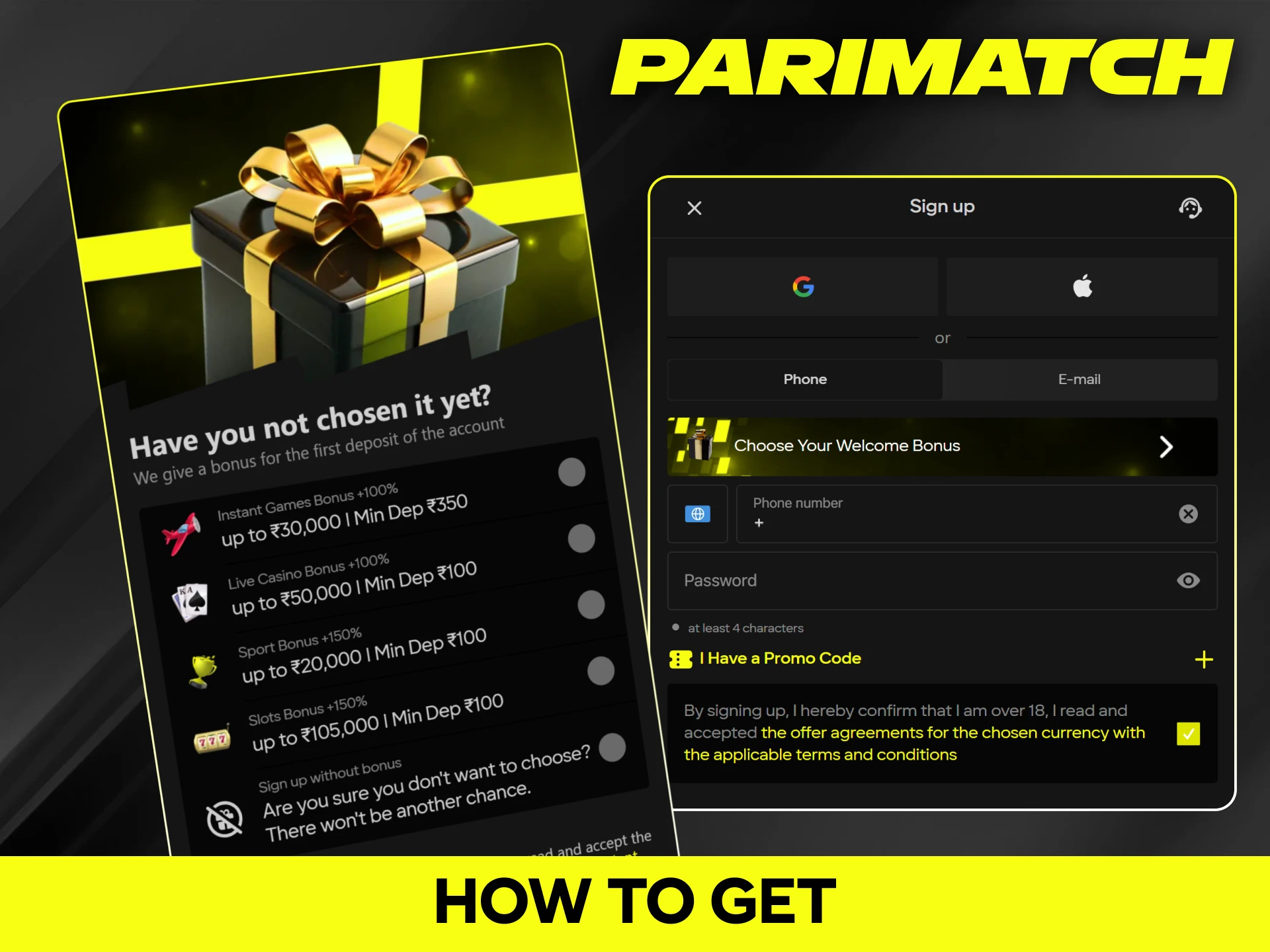 Learn how to claim welcome bonuses on the official Parimatch platform.