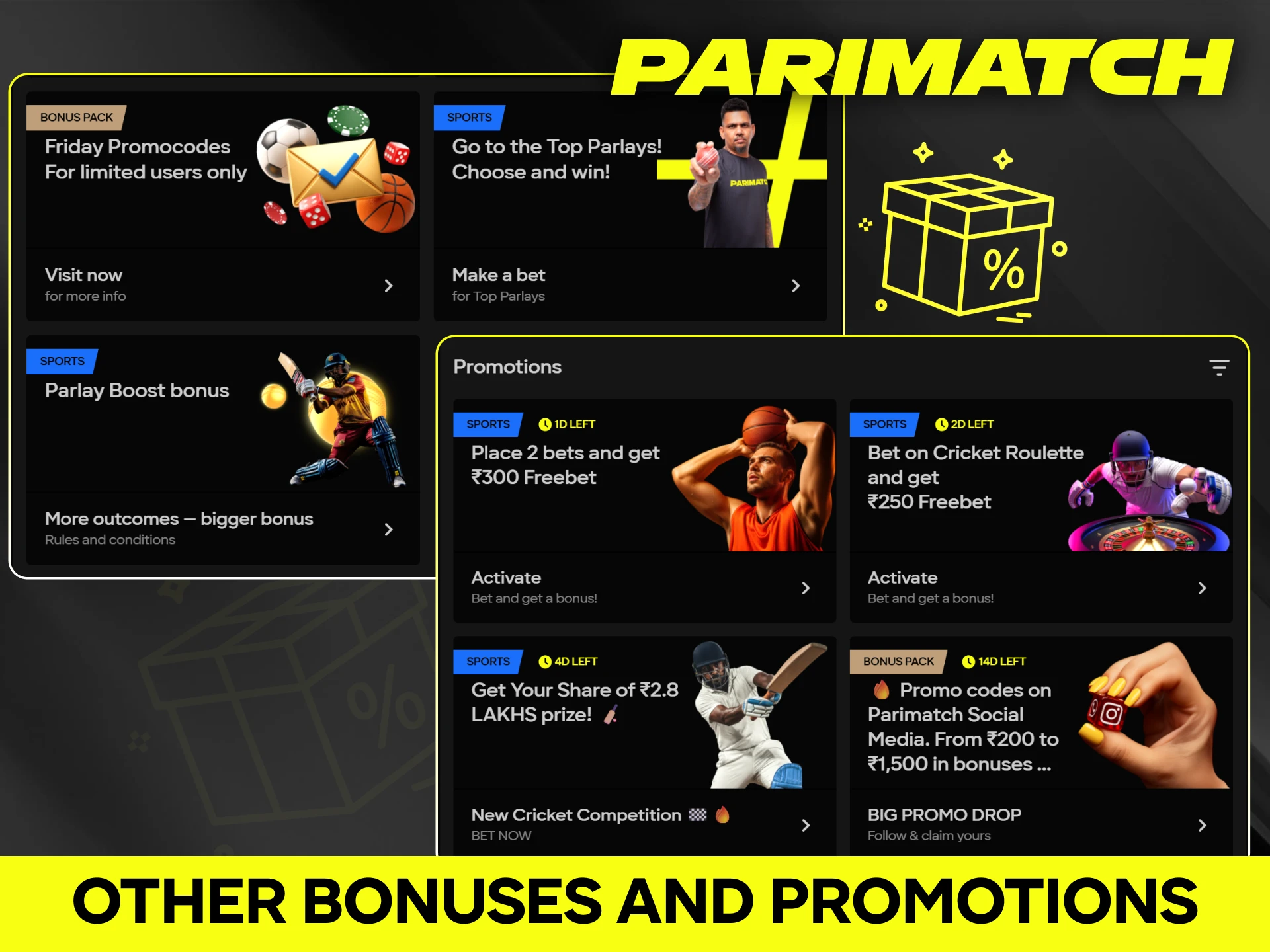 Discover other Parimatch bonuses and promotions on the official platform.