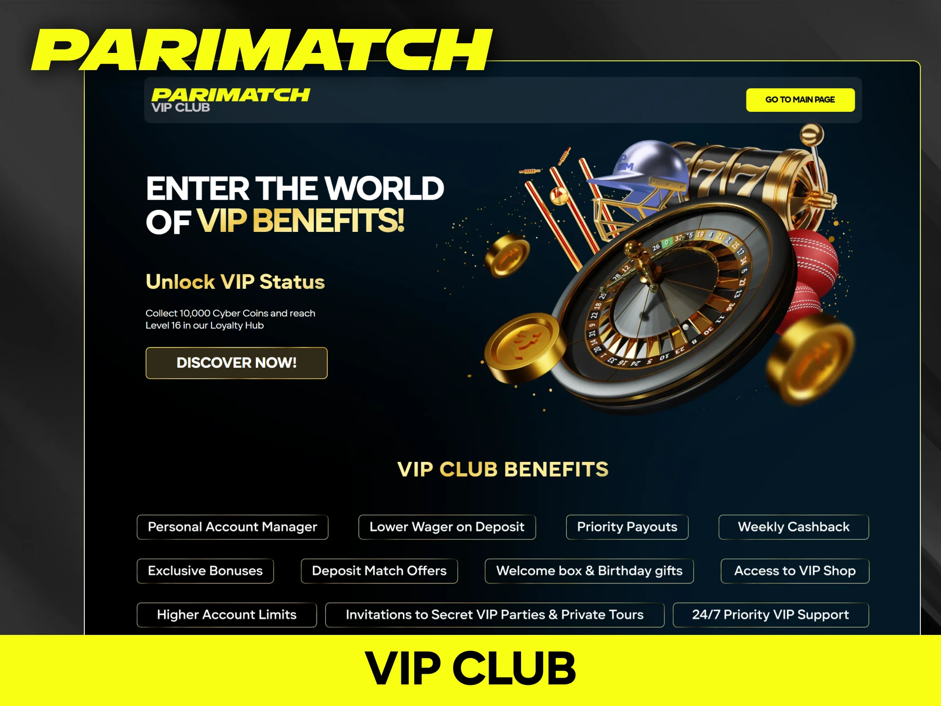 Join the VIP Club at official Parimatch for exclusive rewards and bonuses.