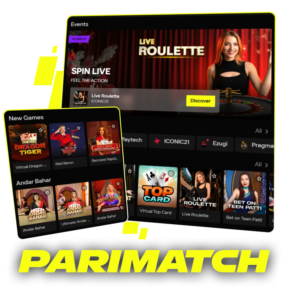 Parimatch live casino with real dealers and immersive online gameplay experience.