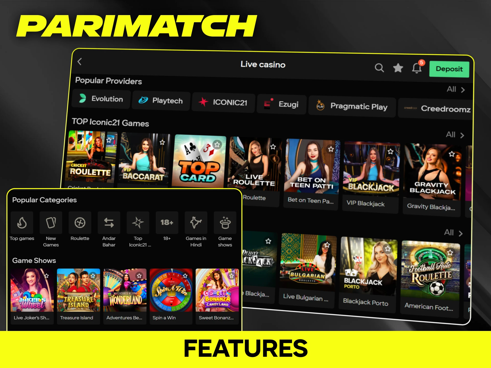 Discover Parimatch slots features with themes and bonus mechanics.
