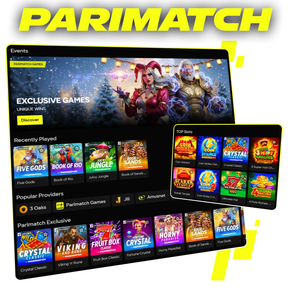 Play popular Parimatch slots online for real money and big wins.